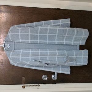 Grey and White Coatigan